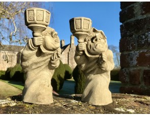 The Watch – ‘The Night Watchman’ and ‘The Watcher’ (candle holders) Stone Garden Ornaments 